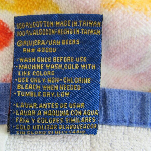 Summer Up! Rainbow Tropical Fish Cotton Beach Towel 56"x29" - Picture 3 of 12